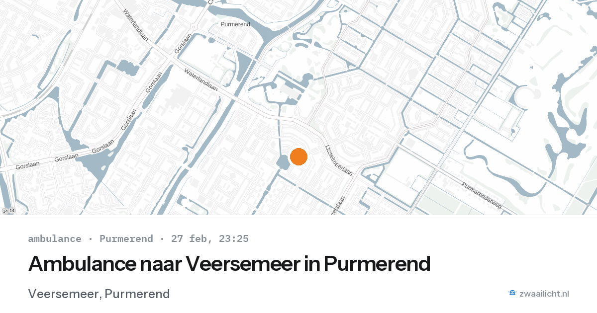 Ambulance naar Veersemeer in Purmerend — 27 feb 2026