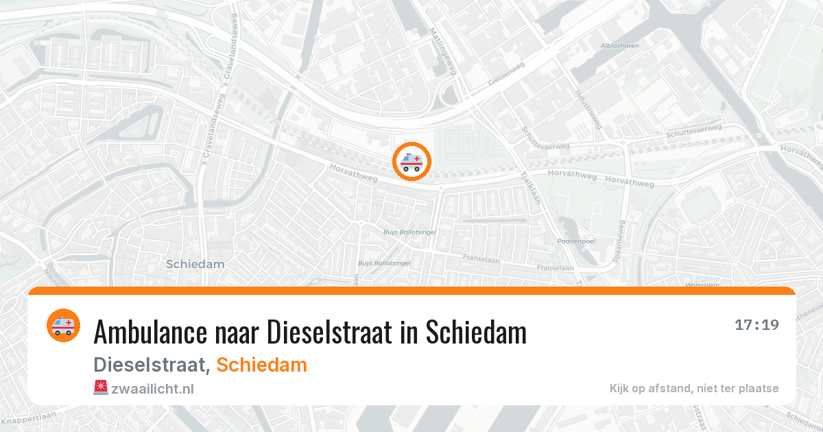 Ambulance naar Dieselstraat in Schiedam — 1 aug 2026