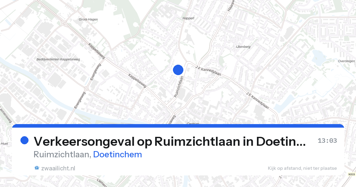 Verkeersongeval op Ruimzichtlaan in Doetinchem — 11 jun 2026