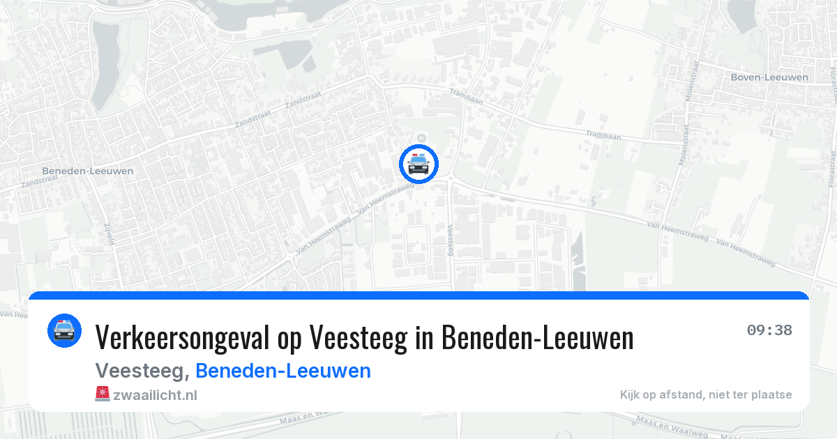Verkeersongeval op Veesteeg in Beneden-Leeuwen — 22 apr 2026
