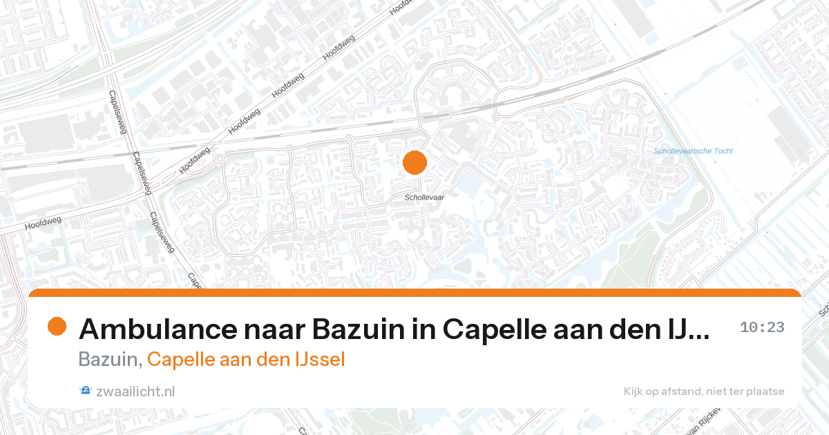 Ambulance naar Bazuin in Capelle aan den IJssel — 27 aug 2026