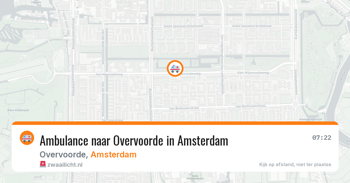 Ambulance naar Overvoorde in Amsterdam — 9 aug 2026