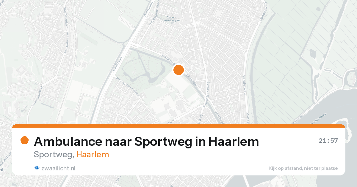 Ambulance naar Sportweg in Haarlem — 18 aug 2026