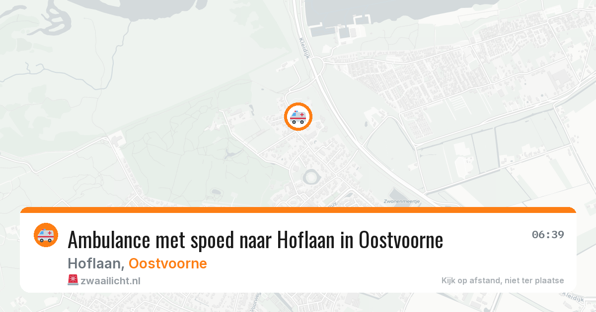 Ambulance met spoed naar Hoflaan in Oostvoorne — 26 mei 2026
