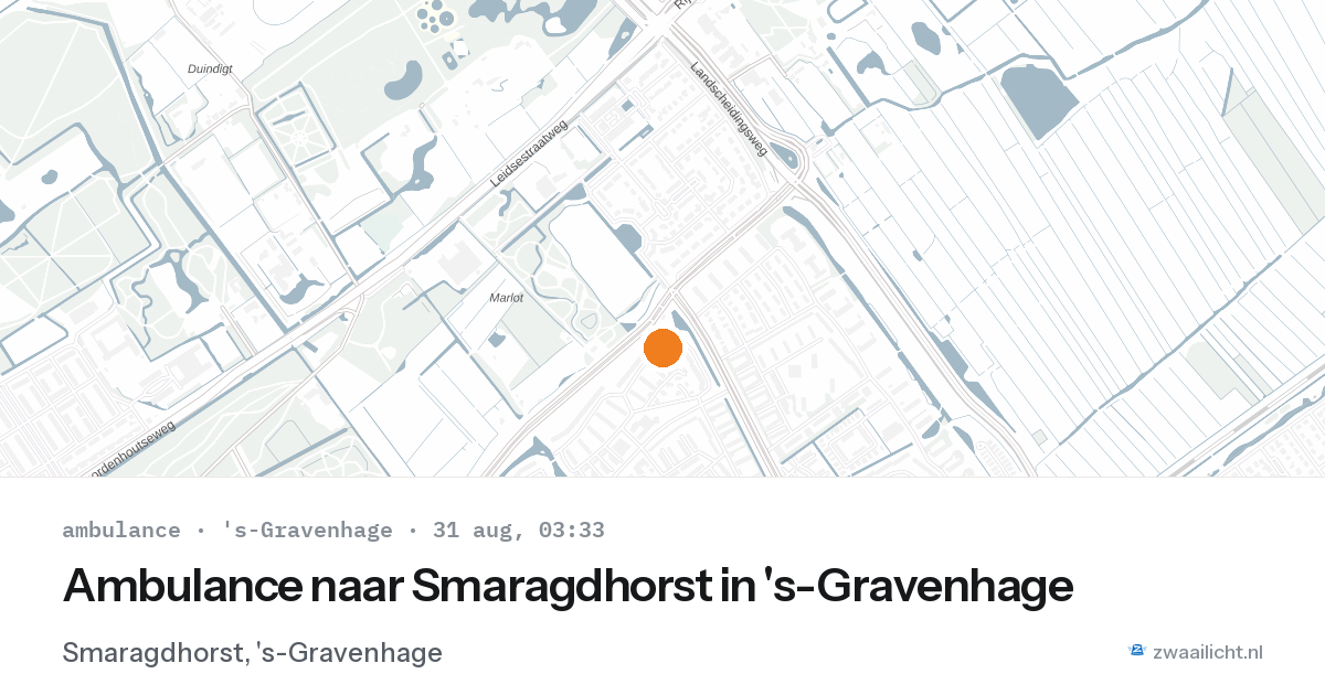 Ambulance naar Smaragdhorst in 's-Gravenhage — 31 aug 2026