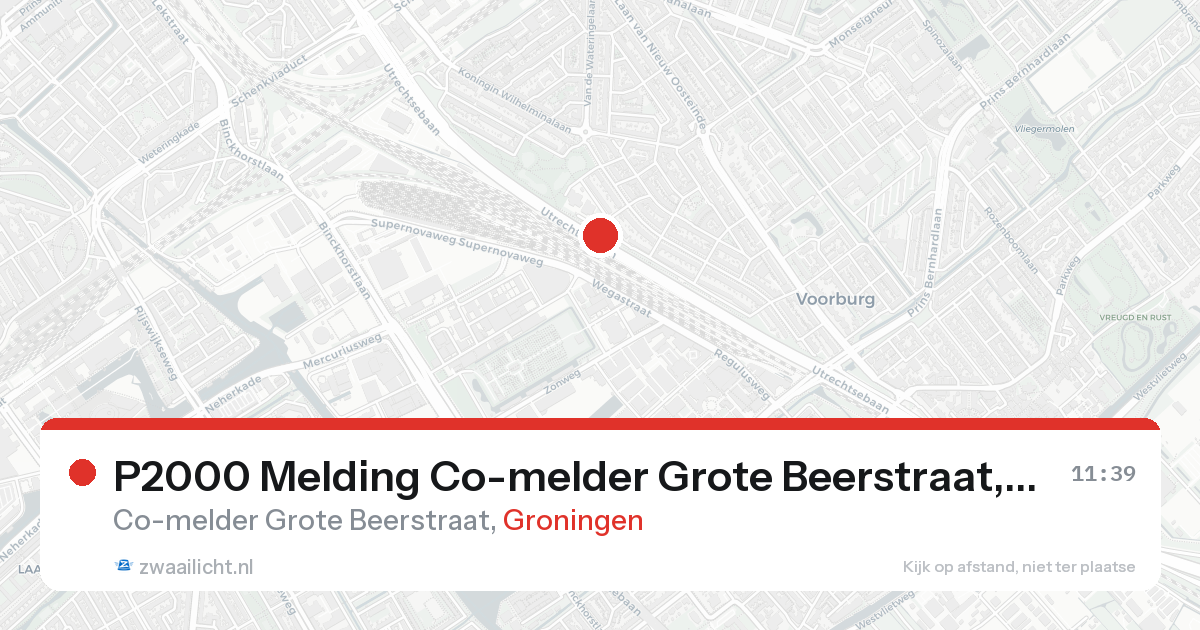 P2000 Melding Co-melder Grote Beerstraat, Groningen — 31 jan 2026