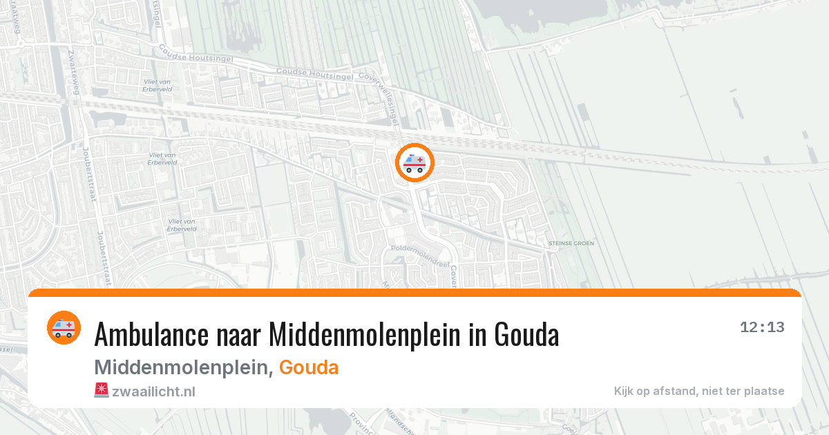 Ambulance naar Middenmolenplein in Gouda — 25 apr 2026