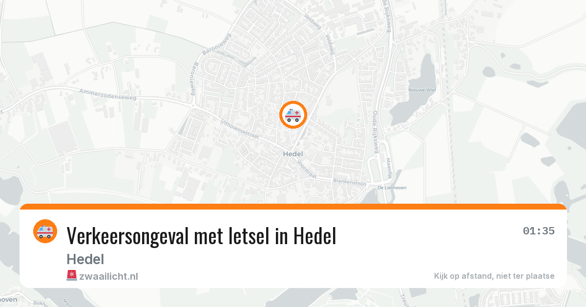 Verkeersongeval met letsel in Hedel — 22 jul 2026