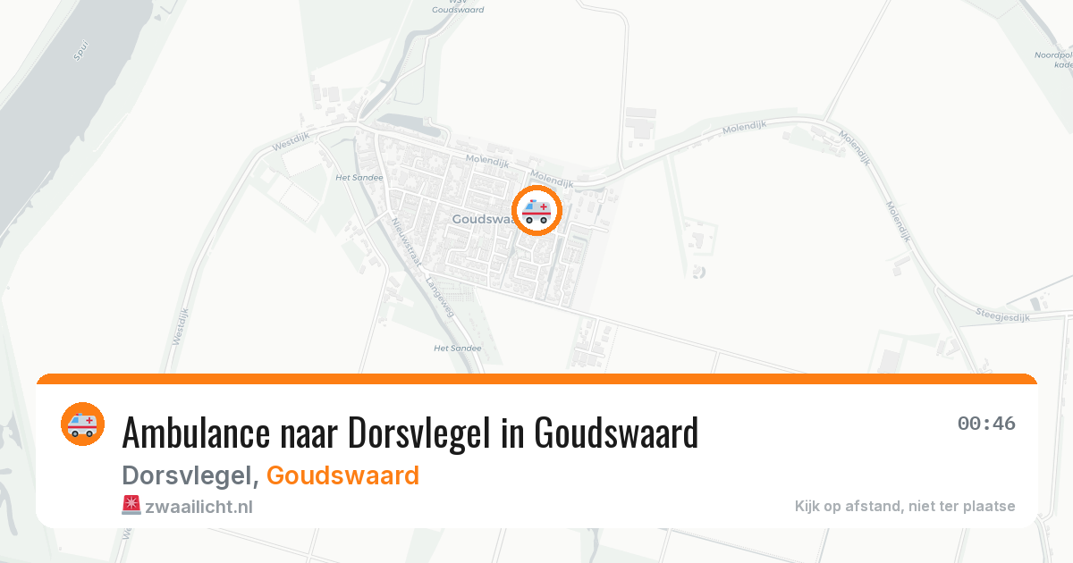 Ambulance naar Dorsvlegel in Goudswaard — 30 mei 2026