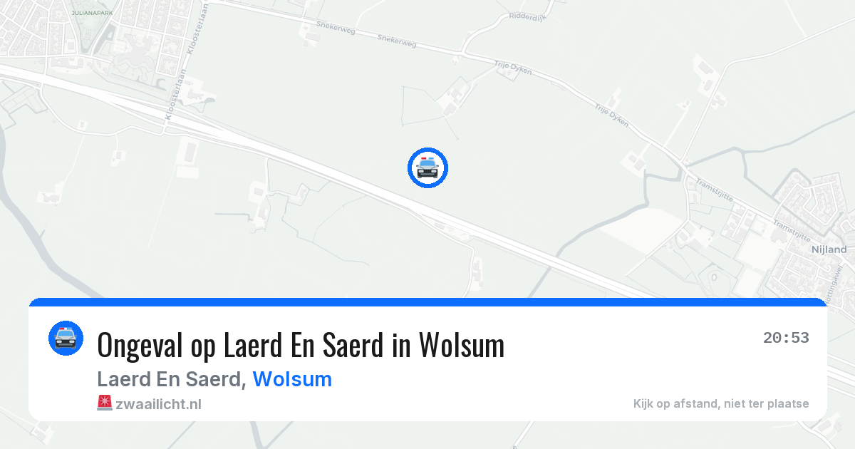 Ongeval op Laerd En Saerd in Wolsum — 1 mei 2026