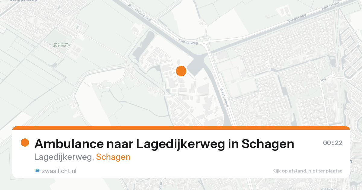 Ambulance naar Lagedijkerweg in Schagen — 15 aug 2026