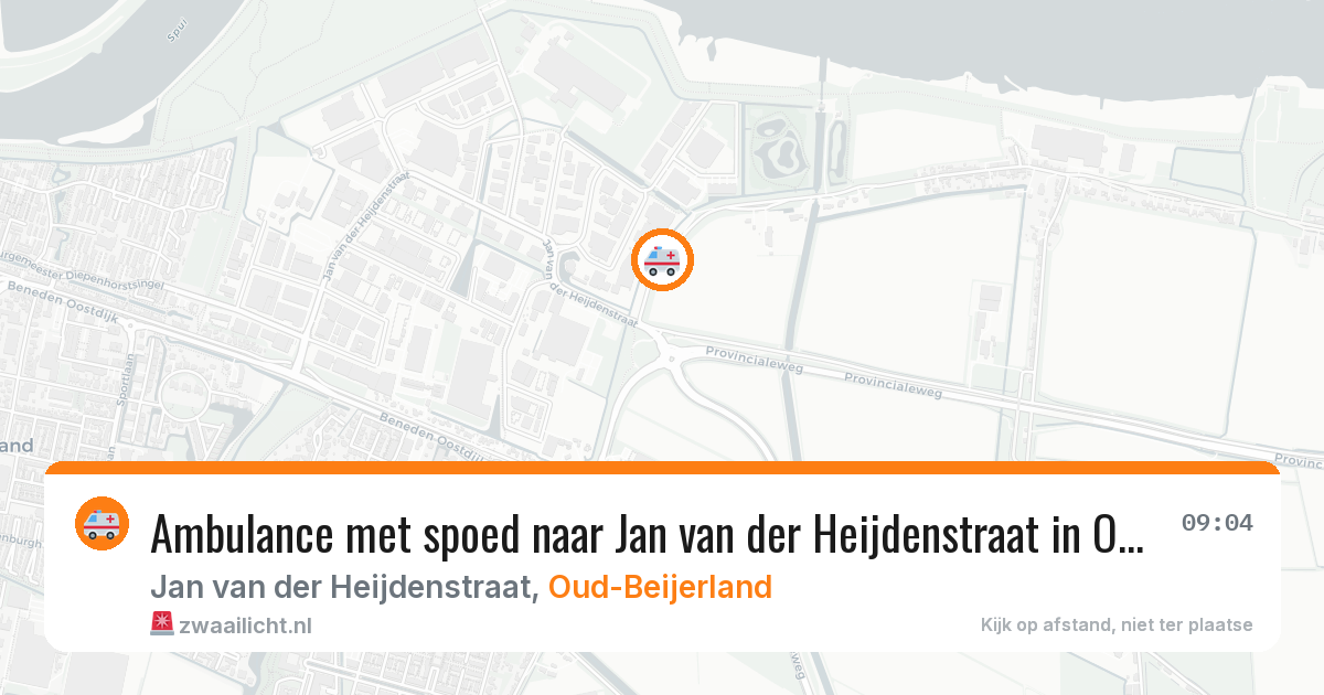 Ambulance met spoed naar Jan van der Heijdenstraat in Oud-Beijerland — 1 apr 2026