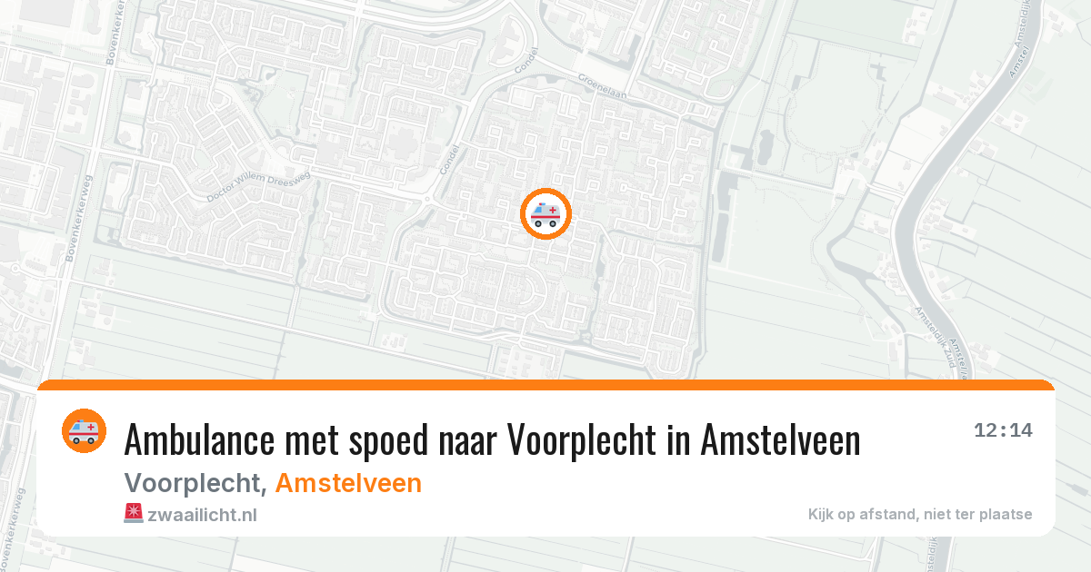 Ambulance met spoed naar Voorplecht in Amstelveen — 22 mei 2026