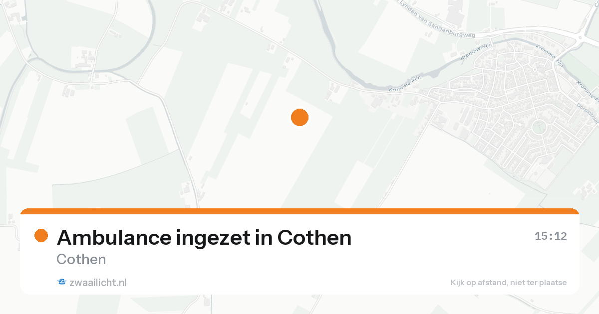Ambulance ingezet in Cothen — 17 aug 2026