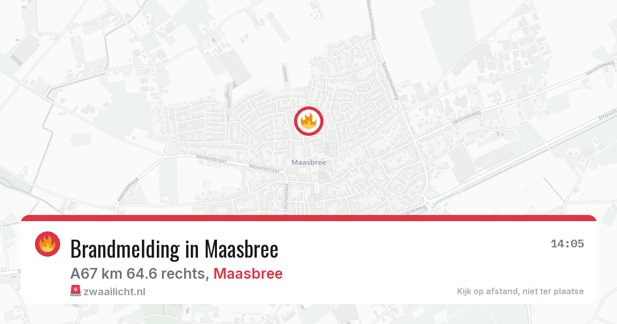 Brandmelding in Maasbree — 23 jun 2026