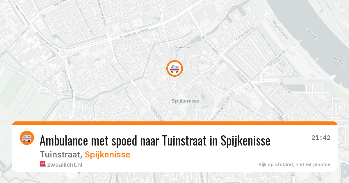 Ambulance met spoed naar Tuinstraat in Spijkenisse — 7 aug 2026