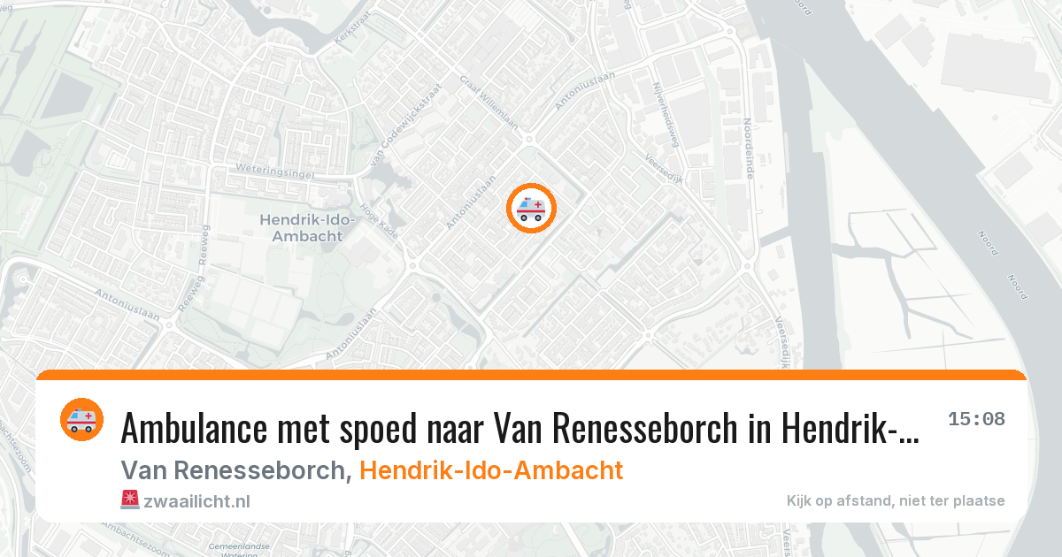 Ambulance met spoed naar Van Renesseborch in Hendrik-Ido-Ambacht — 24 mei 2026