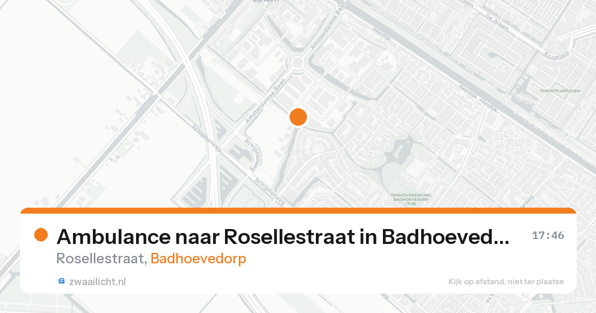 Ambulance naar Rosellestraat in Badhoevedorp — 3 jul 2026