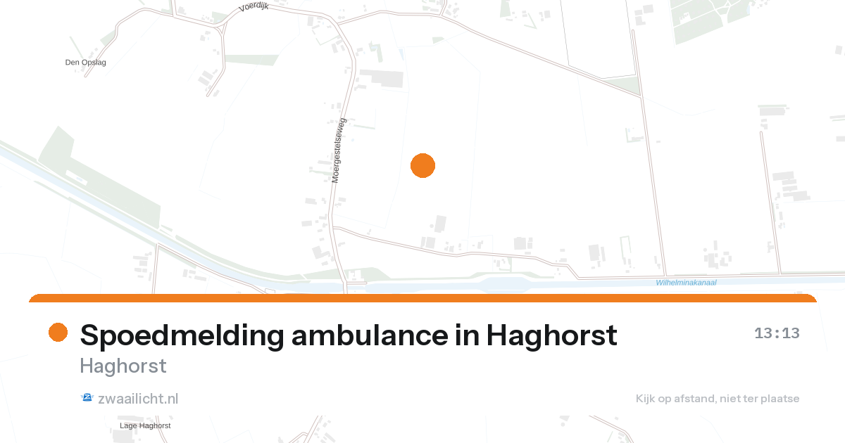 Spoedmelding ambulance in Haghorst — 22 aug 2026