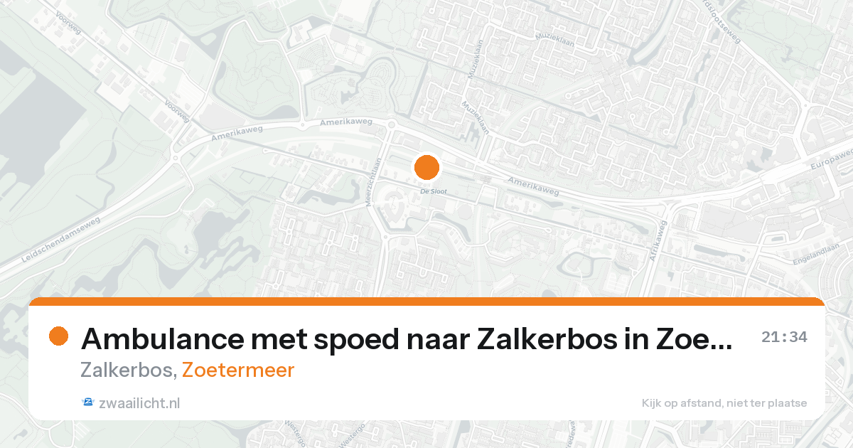 Ambulance met spoed naar Zalkerbos in Zoetermeer — 20 aug 2026