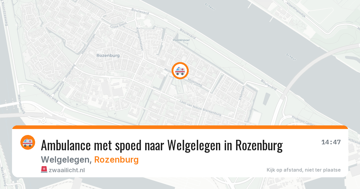Ambulance met spoed naar Welgelegen in Rozenburg — 8 aug 2026