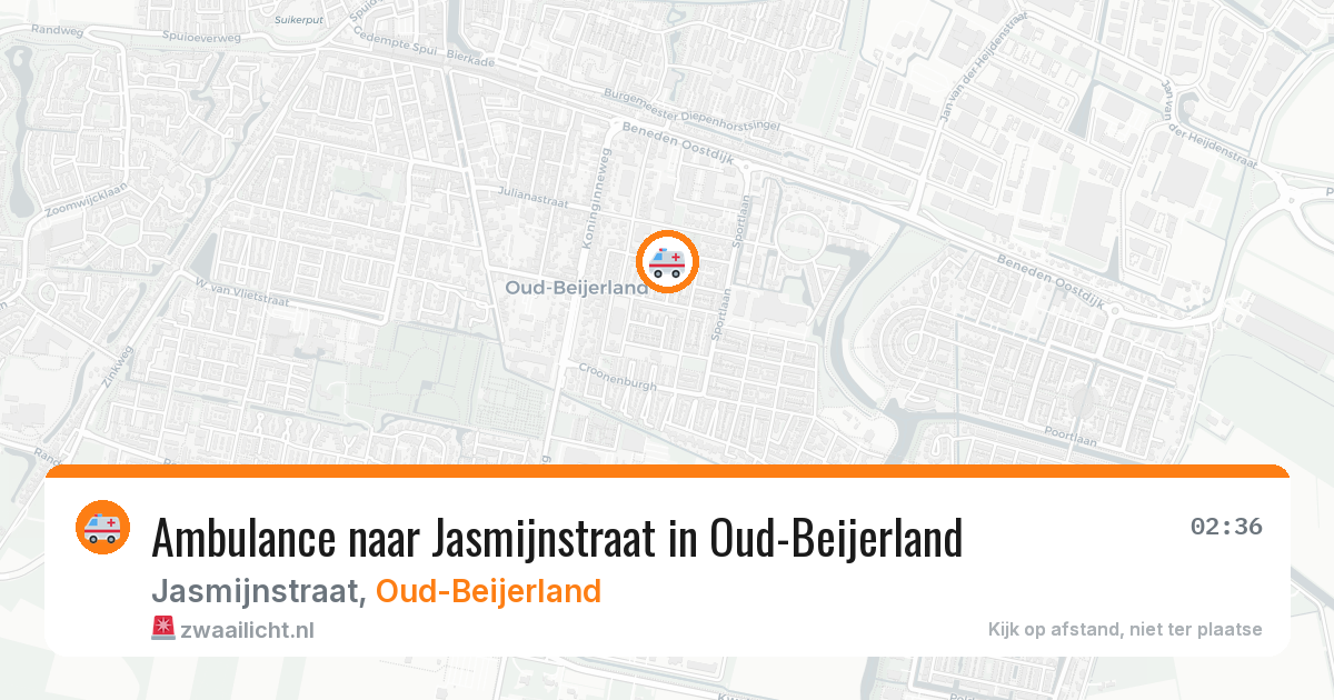 Ambulance naar Jasmijnstraat in Oud-Beijerland — 14 mrt 2026