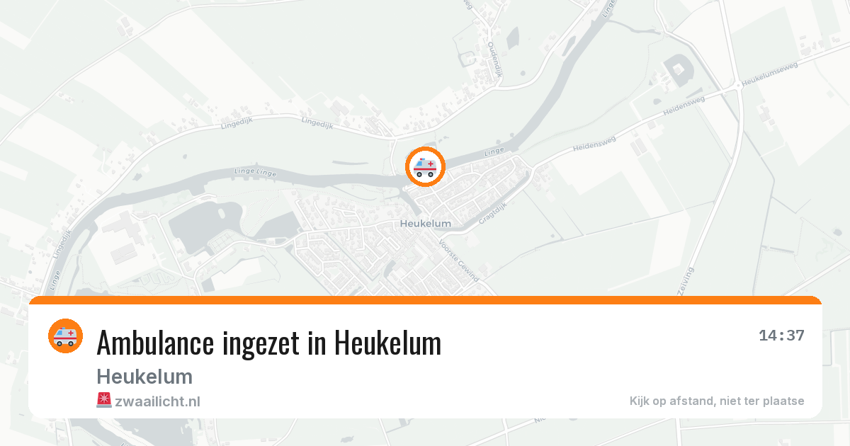 Ambulance ingezet in Heukelum — 20 mei 2026