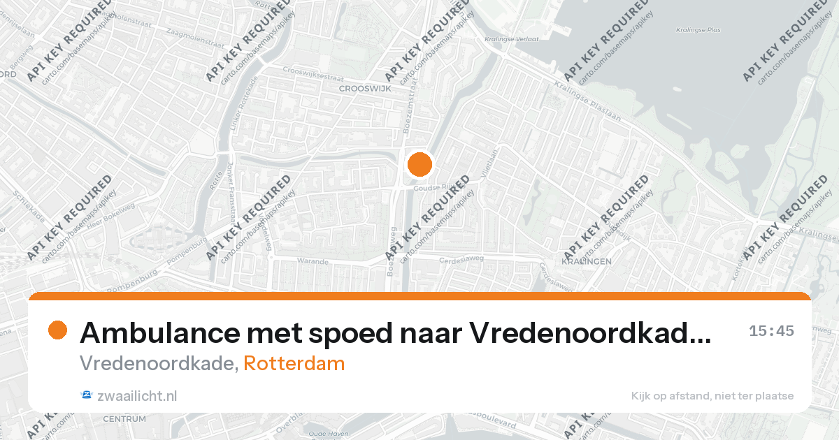 Ambulance met spoed naar Vredenoordkade in Rotterdam — 26 aug 2026
