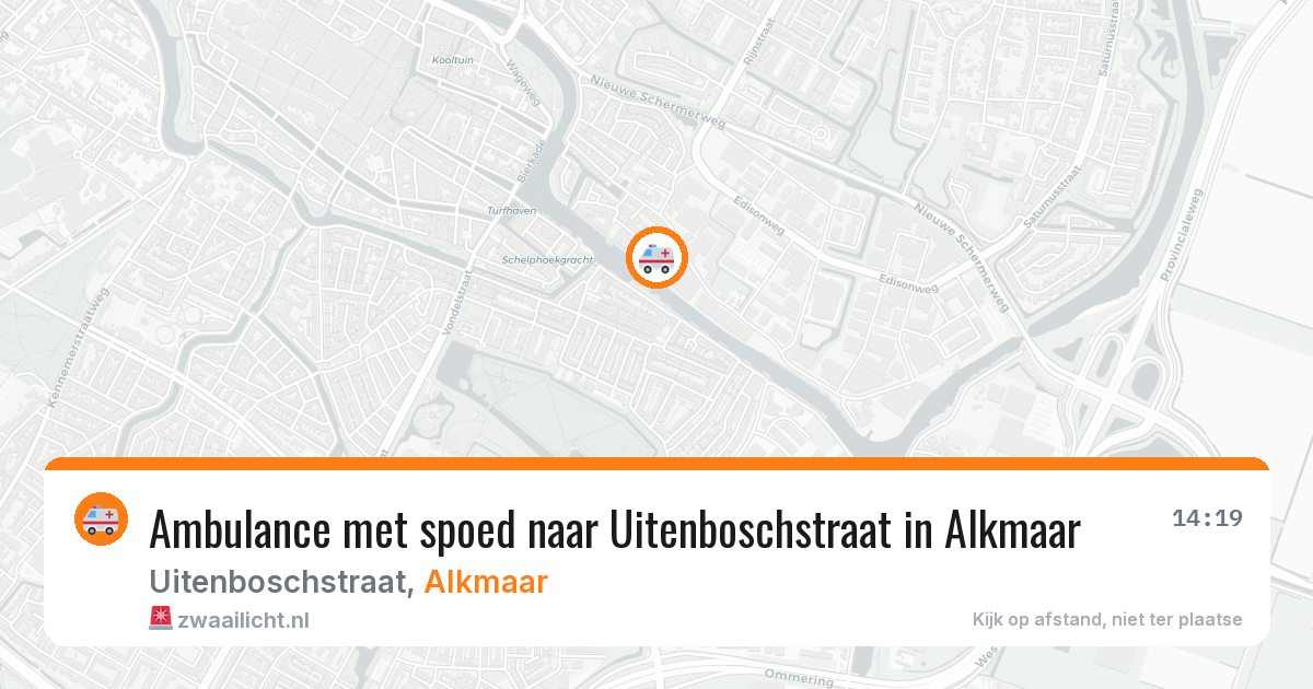 Ambulance met spoed naar Uitenboschstraat in Alkmaar — 22 jun 2026