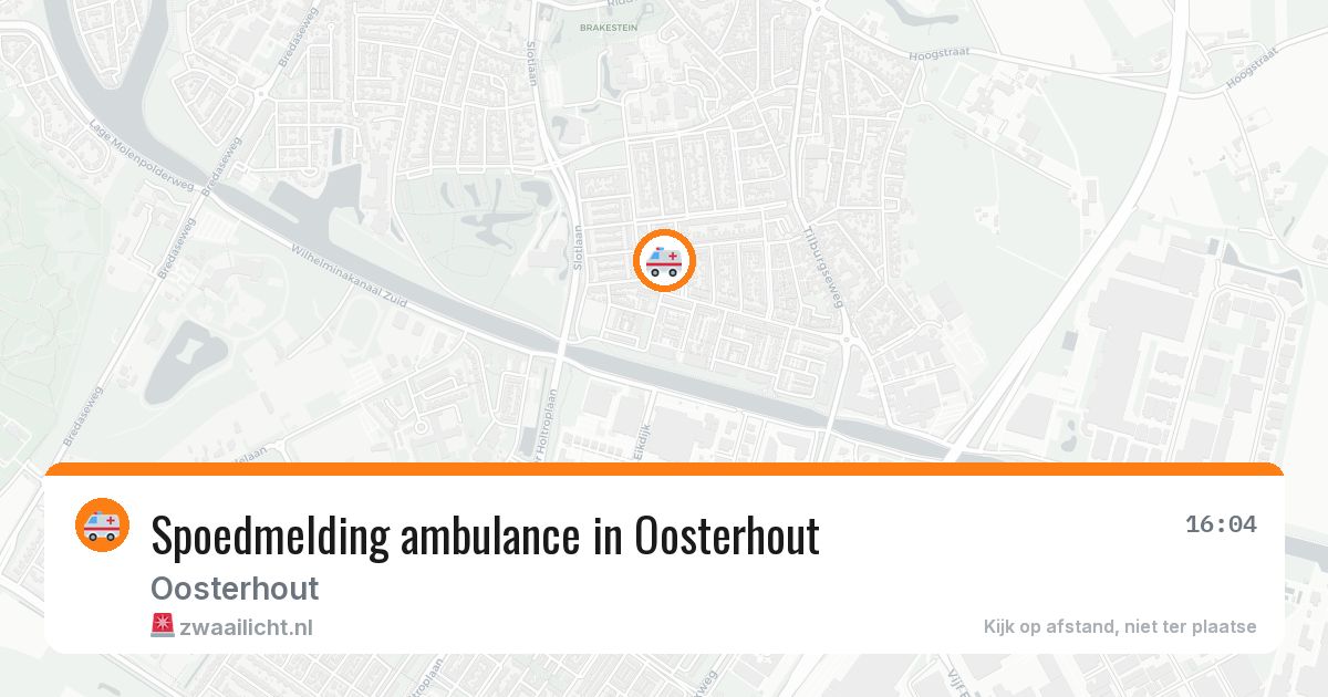 Spoedmelding ambulance in Oosterhout — 21 mei 2026