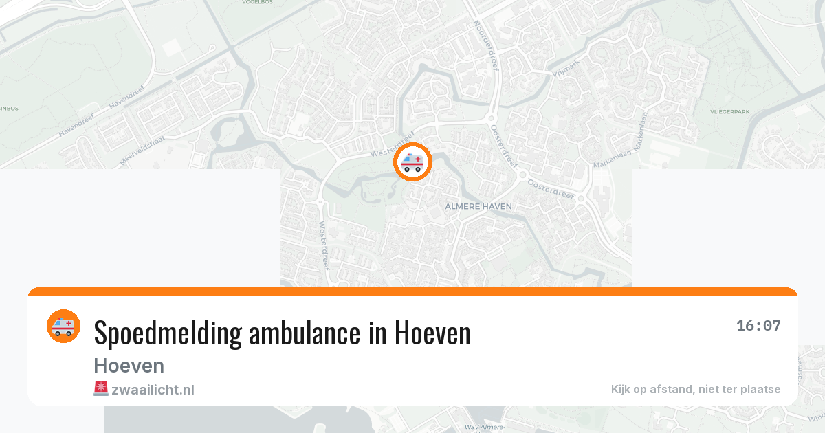Spoedmelding ambulance in Hoeven — 1 jun 2026
