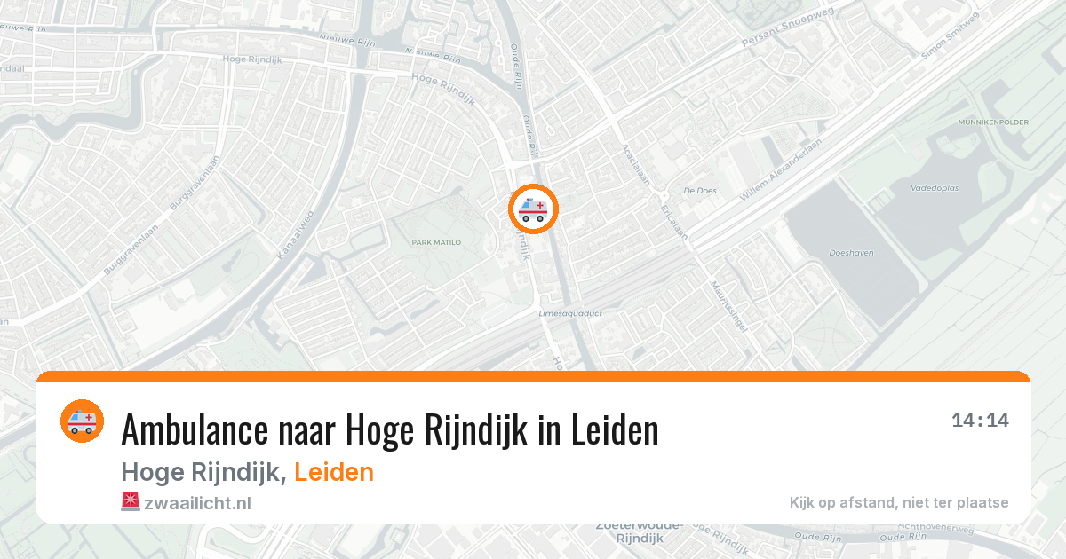 Ambulance naar Hoge Rijndijk in Leiden — 11 mei 2026