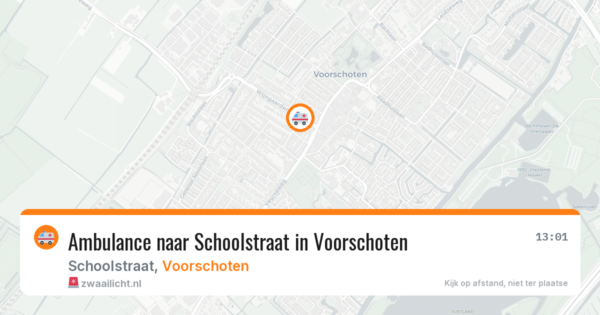 Ambulance naar Schoolstraat in Voorschoten — 10 aug 2026