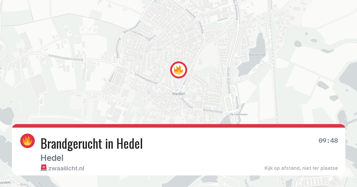 Brandgerucht in Hedel — 7 mei 2026