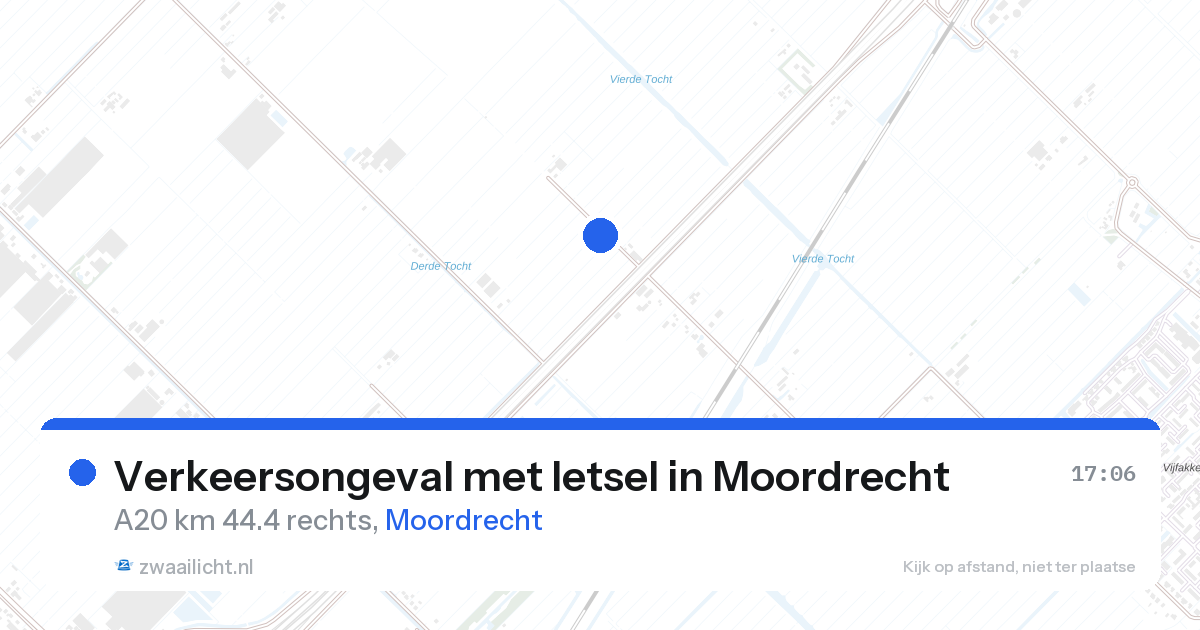 Verkeersongeval met letsel in Moordrecht — 26 aug 2026