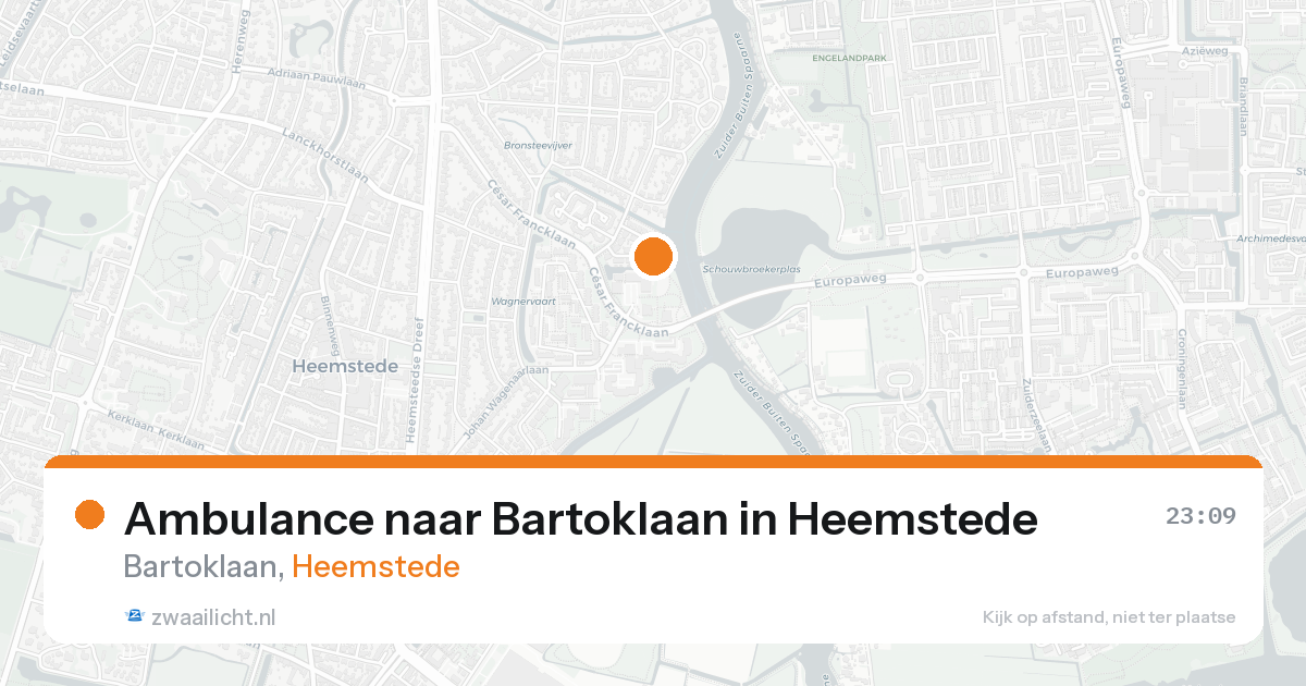 Ambulance naar Bartoklaan in Heemstede — 17 aug 2026