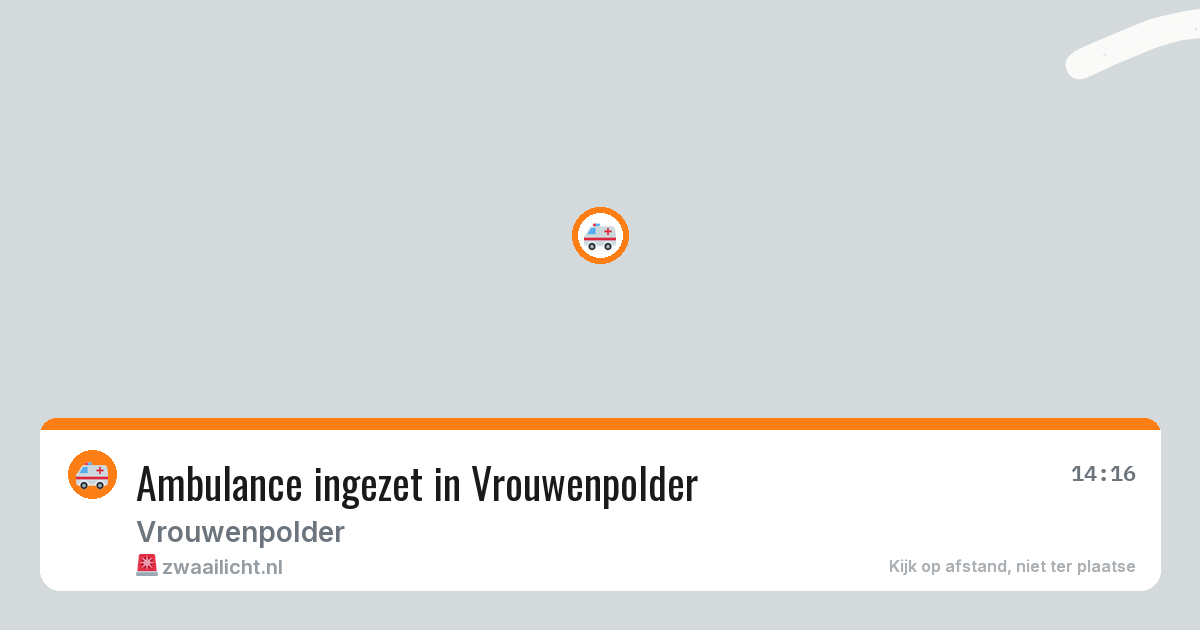 Ambulance ingezet in Vrouwenpolder — 12 aug 2026