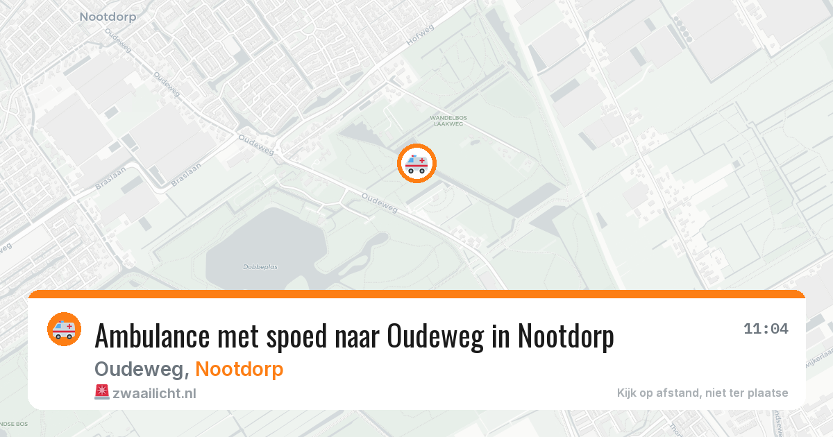Ambulance met spoed naar Oudeweg in Nootdorp — 4 aug 2026