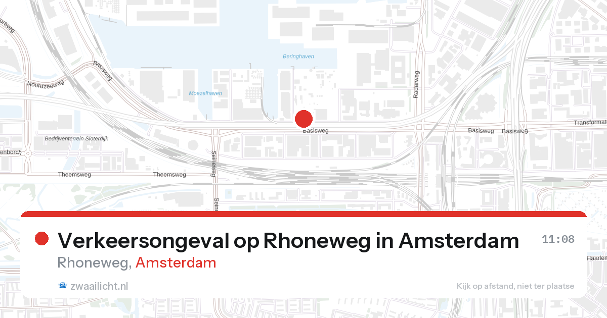 Verkeersongeval op Rhoneweg in Amsterdam — 28 aug 2026