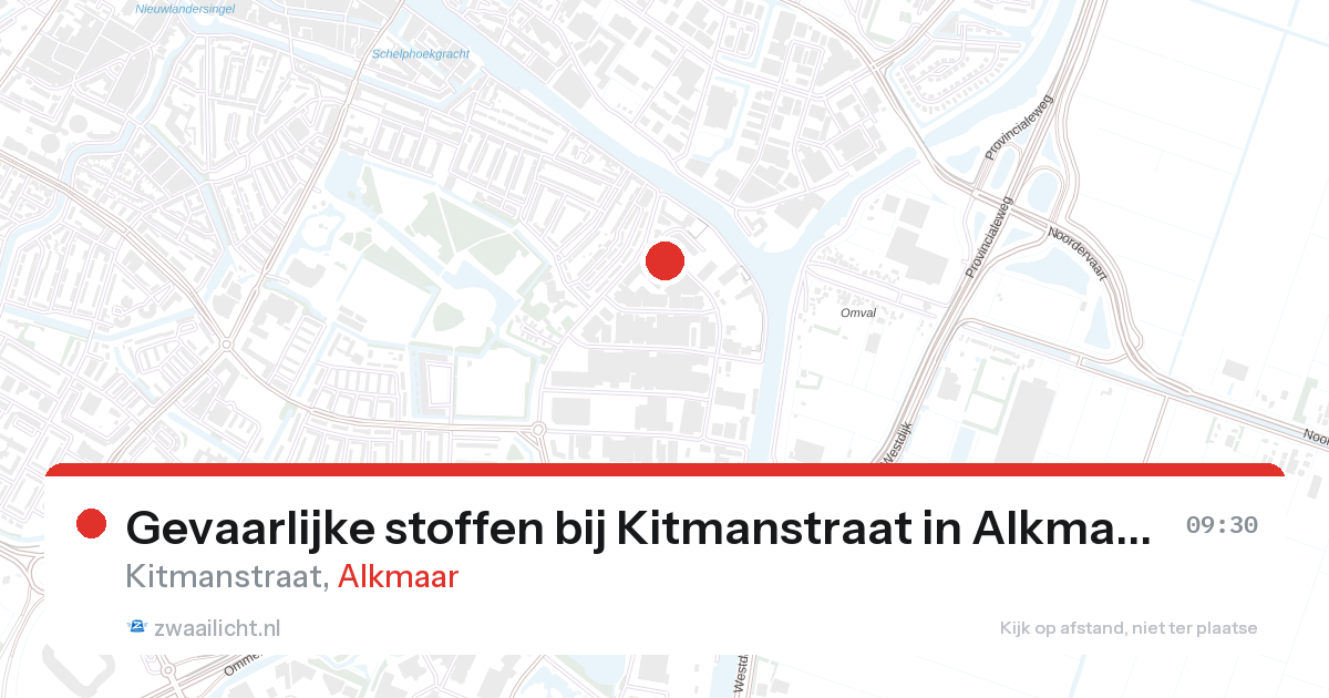 Gevaarlijke stoffen bij Kitmanstraat in Alkmaar — 6 mrt 2026