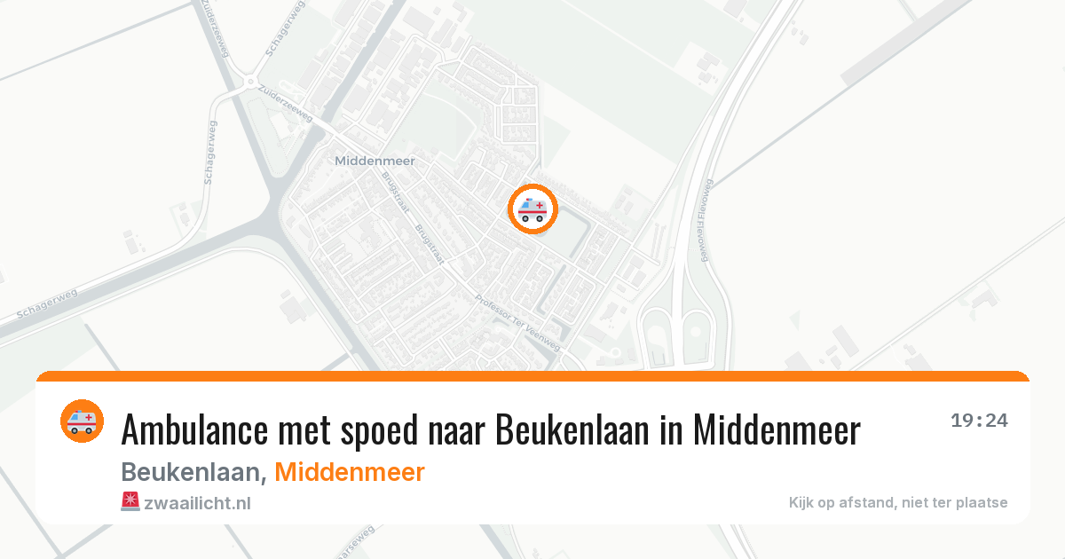 Ambulance met spoed naar Beukenlaan in Middenmeer — 5 apr 2026