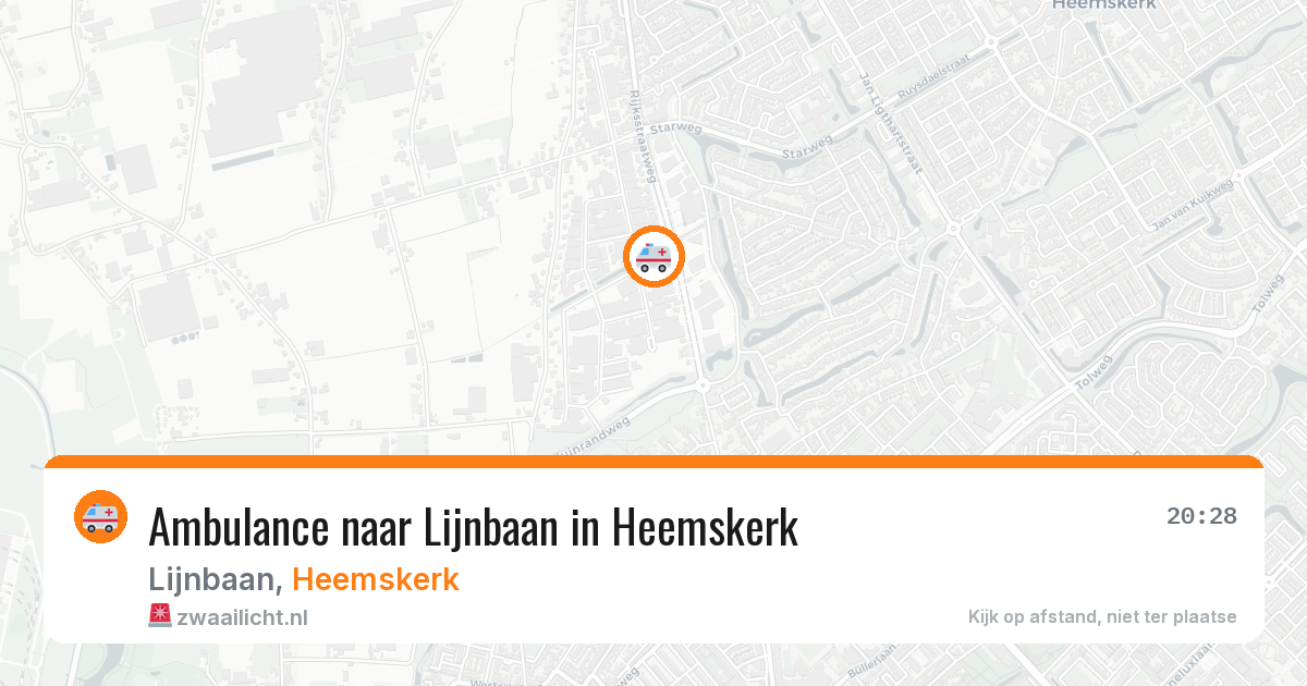 Ambulance naar Lijnbaan in Heemskerk — 19 jul 2026