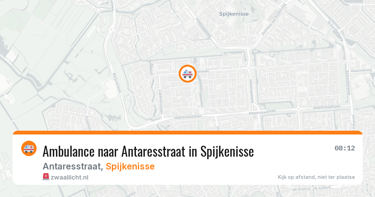 Ambulance naar Antaresstraat in Spijkenisse — 6 aug 2026