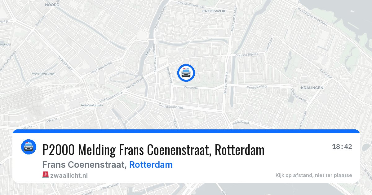 P2000 Melding Frans Coenenstraat, Rotterdam — 25 mei 2026