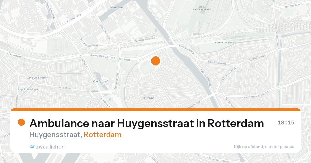 Ambulance naar Huygensstraat in Rotterdam — 20 aug 2026