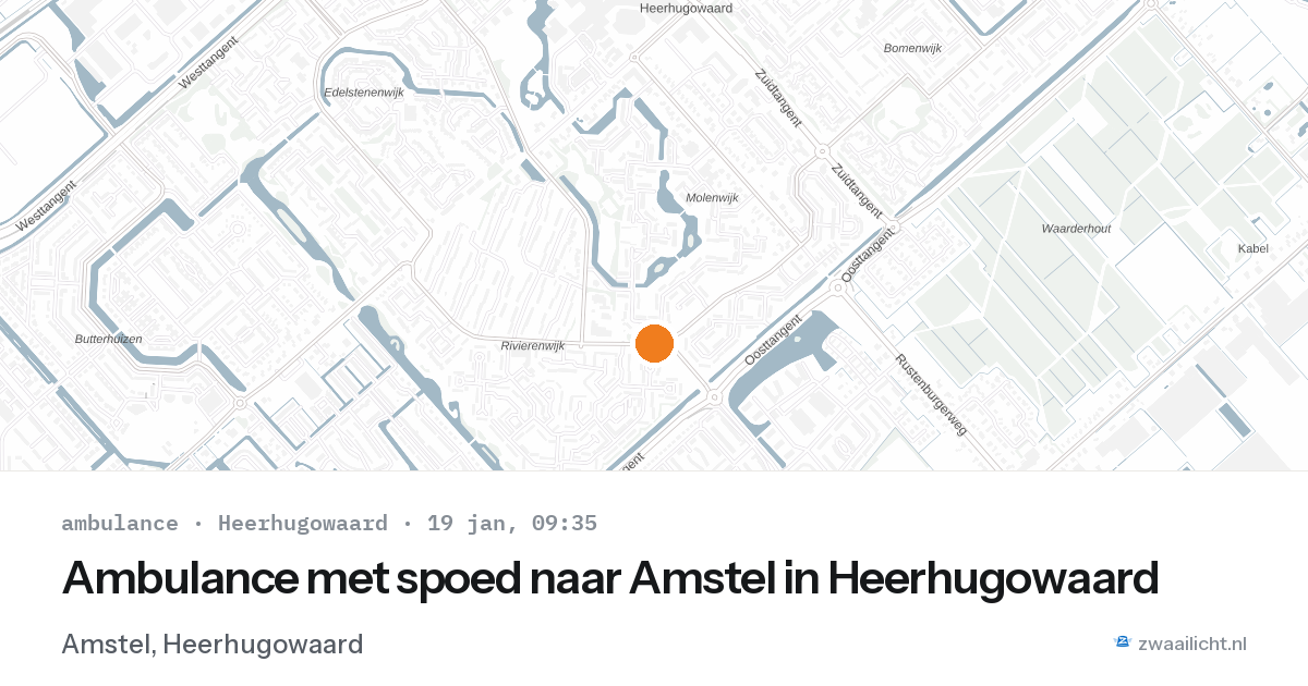 Ambulance met spoed naar Amstel in Heerhugowaard — 19 jan 2026