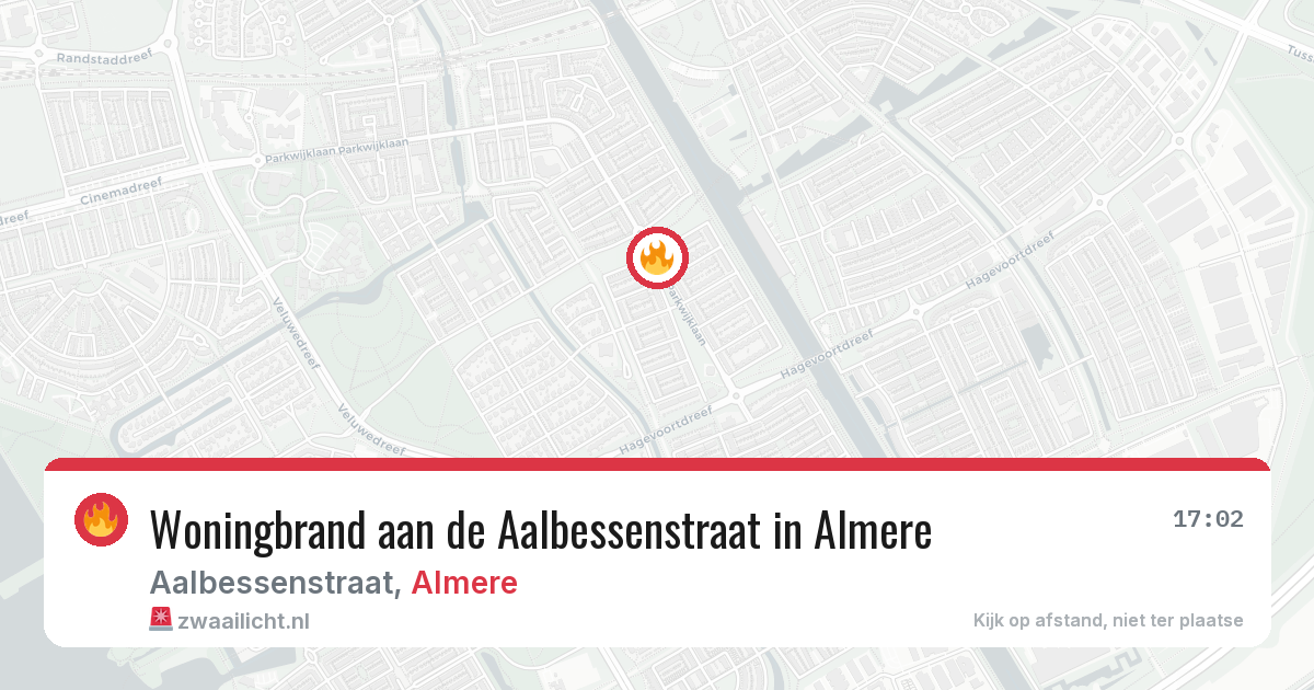 Woningbrand aan de Aalbessenstraat in Almere — 11 jun 2026
