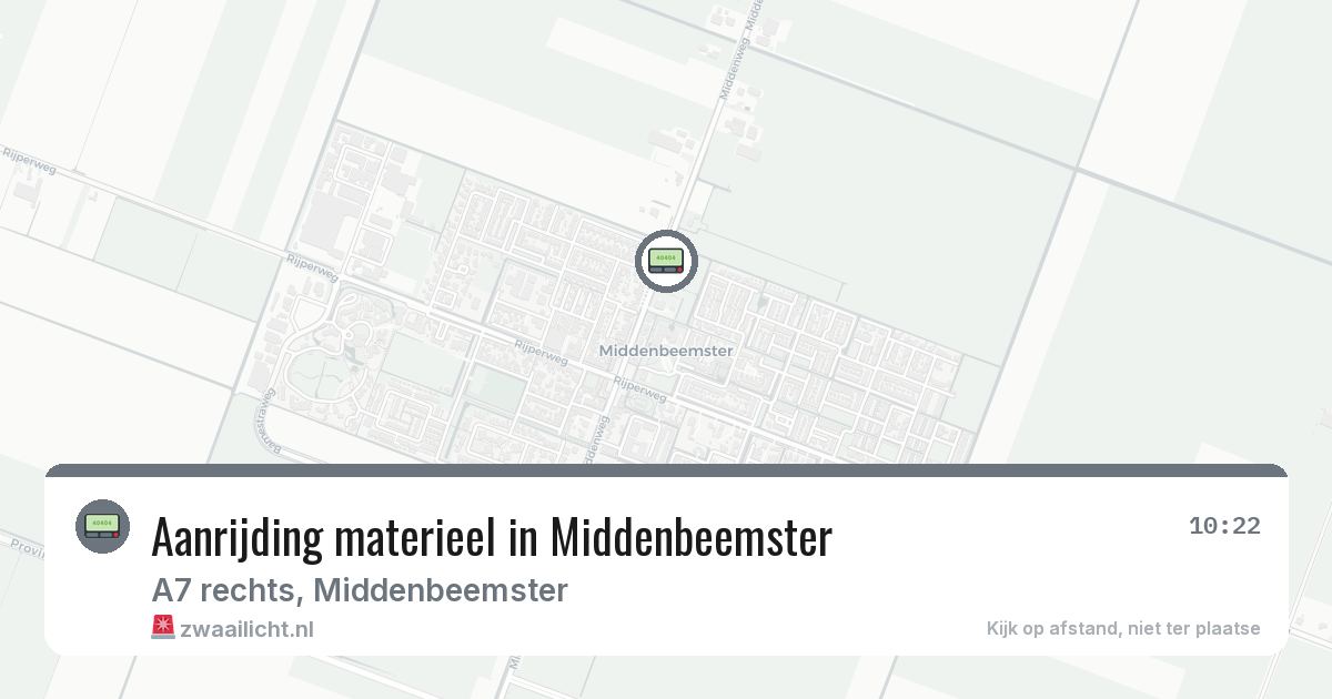 Aanrijding materieel in Middenbeemster — 29 jan 2026
