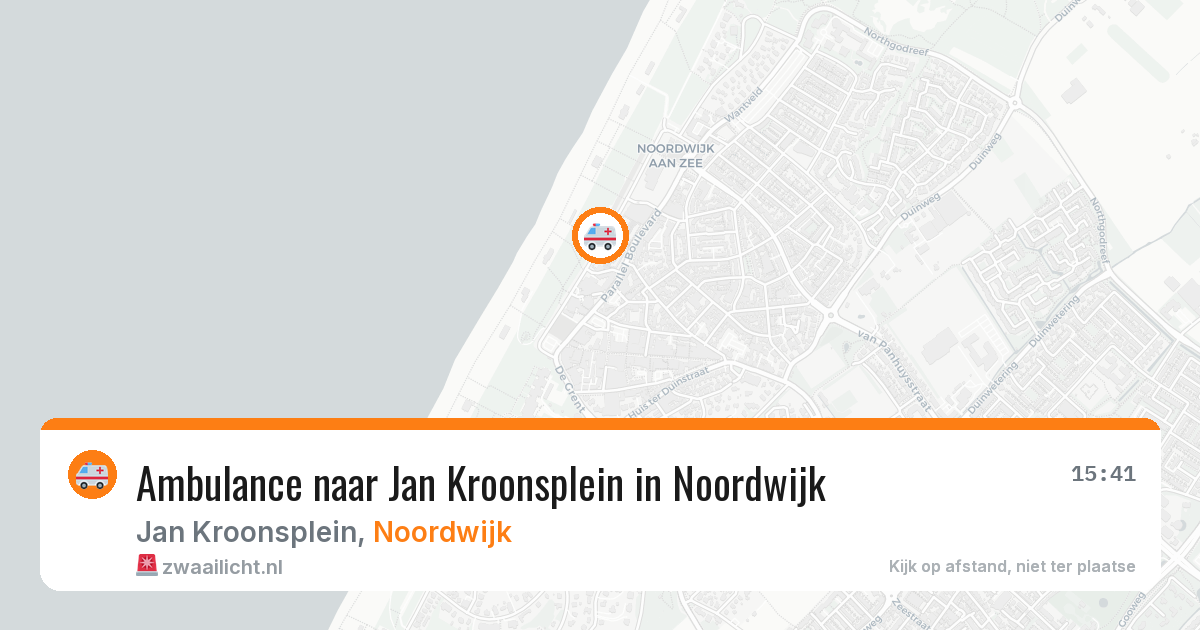 Ambulance naar Jan Kroonsplein in Noordwijk — 26 apr 2026