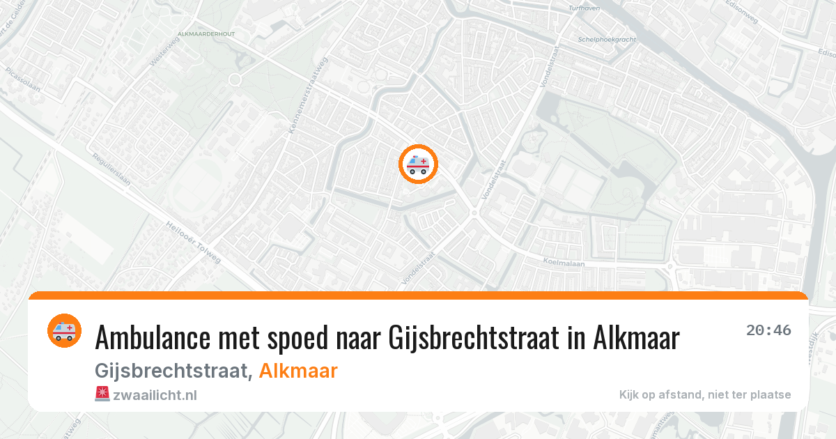 Ambulance met spoed naar Gijsbrechtstraat in Alkmaar — 17 mei 2026